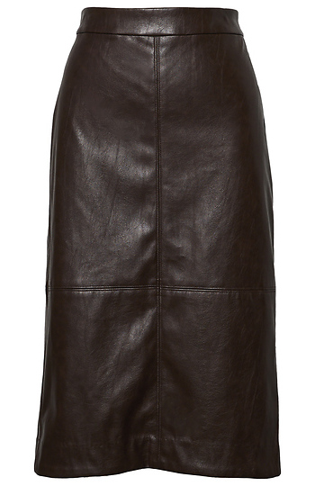 Leather Midi Skirt Slide 1