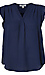 Split Neck Flutter Sleeve Top Thumb 1