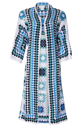 Crochet Longline Cardigan Slide 1