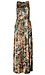 Painterly Tropical Satin Midi Dress Thumb 1