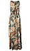 Painterly Tropical Satin Midi Dress Thumb 2