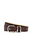 Brown Belt with Silver Square Buckle & 2 Loops Thumb 1