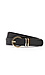 Black Belt with Gold Circle Buckle & 2 Loops Thumb 1