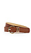 Brown Belt with Gold Circle Buckle & 2 Loops Thumb 1