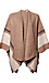 Stripe Edge Open Front Poncho Sweater Thumb 1