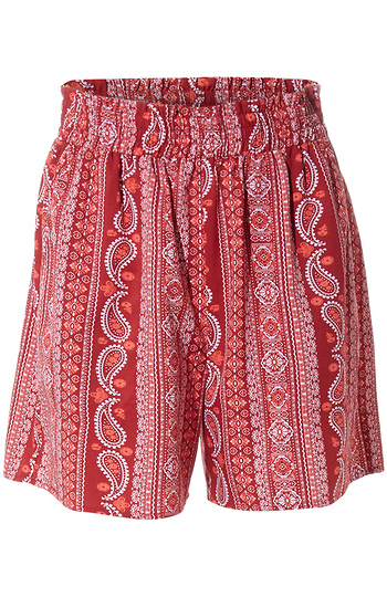 Boho Geo Print Shorts Slide 1