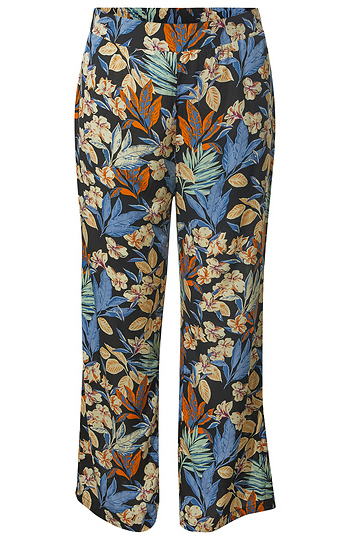 Tropical Print Wide Leg Pants Slide 1