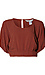 Linen Mix Cropped Elastic Top Thumb 1