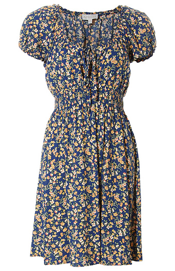 Floral Puff Sleeve Dress Slide 1