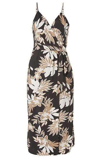 Side Tie Wrap Midi Dress Slide 1