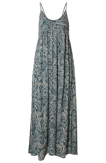 Printed Maxi Babydoll Dress Slide 1