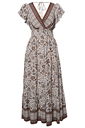 V-Neck Printed Dress