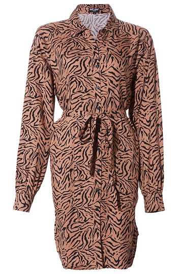 Velvet Heart Long Sleeve Animal Print Dress Slide 1