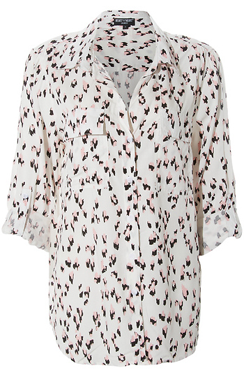 Velvet Heart Printed Button Up Slide 1