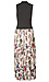 Sleeveless Contrast Pleated Midi Dress Thumb 2