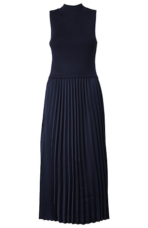 strapless open back dress Lauren Ralph Lauren Women's Belted Georgette Sleeveless Dress Mascarpone  Cream main image 1