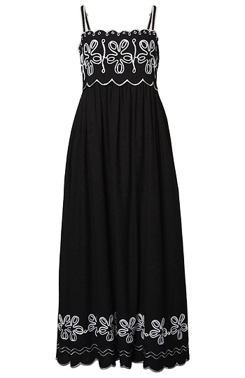 Embroidered Maxi Dress Slide 1
