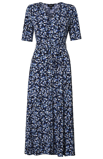 Faux Wrap Midi Dress Slide 1