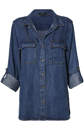 Velvet Heart Denim Top Slide 1