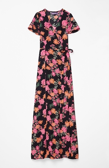 Floral Wrap Dress Slide 1